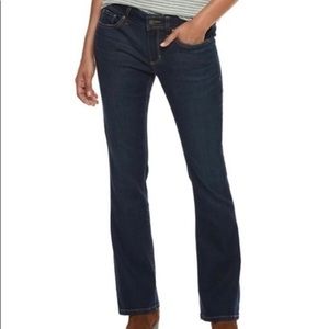 NWT Sonoma Bootcut Jeans Mid Rise Dark Wash Stretch 24W